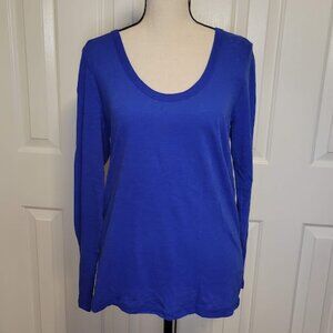 J.Crew Vintage Cotton Long Sleeve Tee – Size Small, Brilliant Blue
